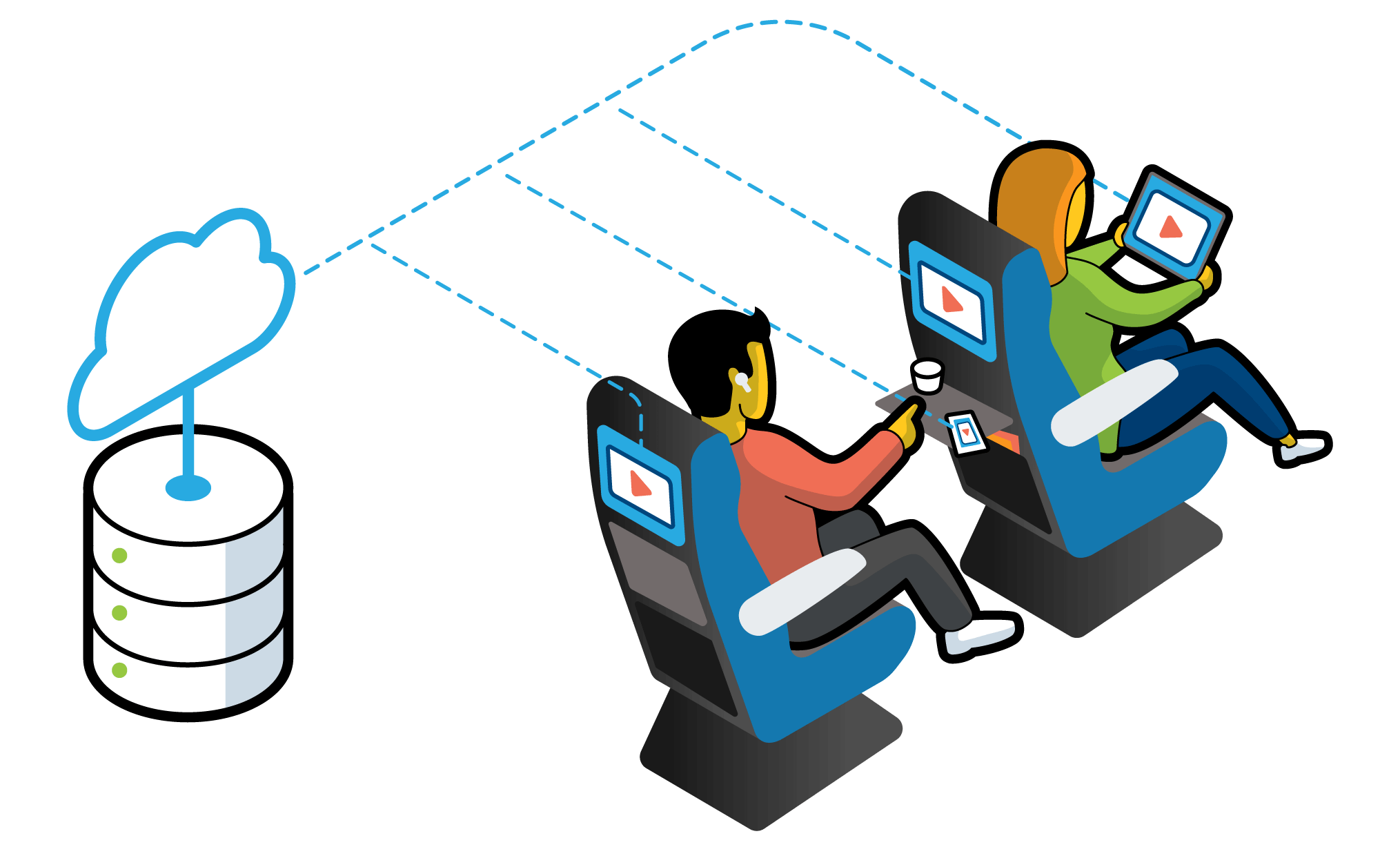 Wireless Seatback or PED illustration